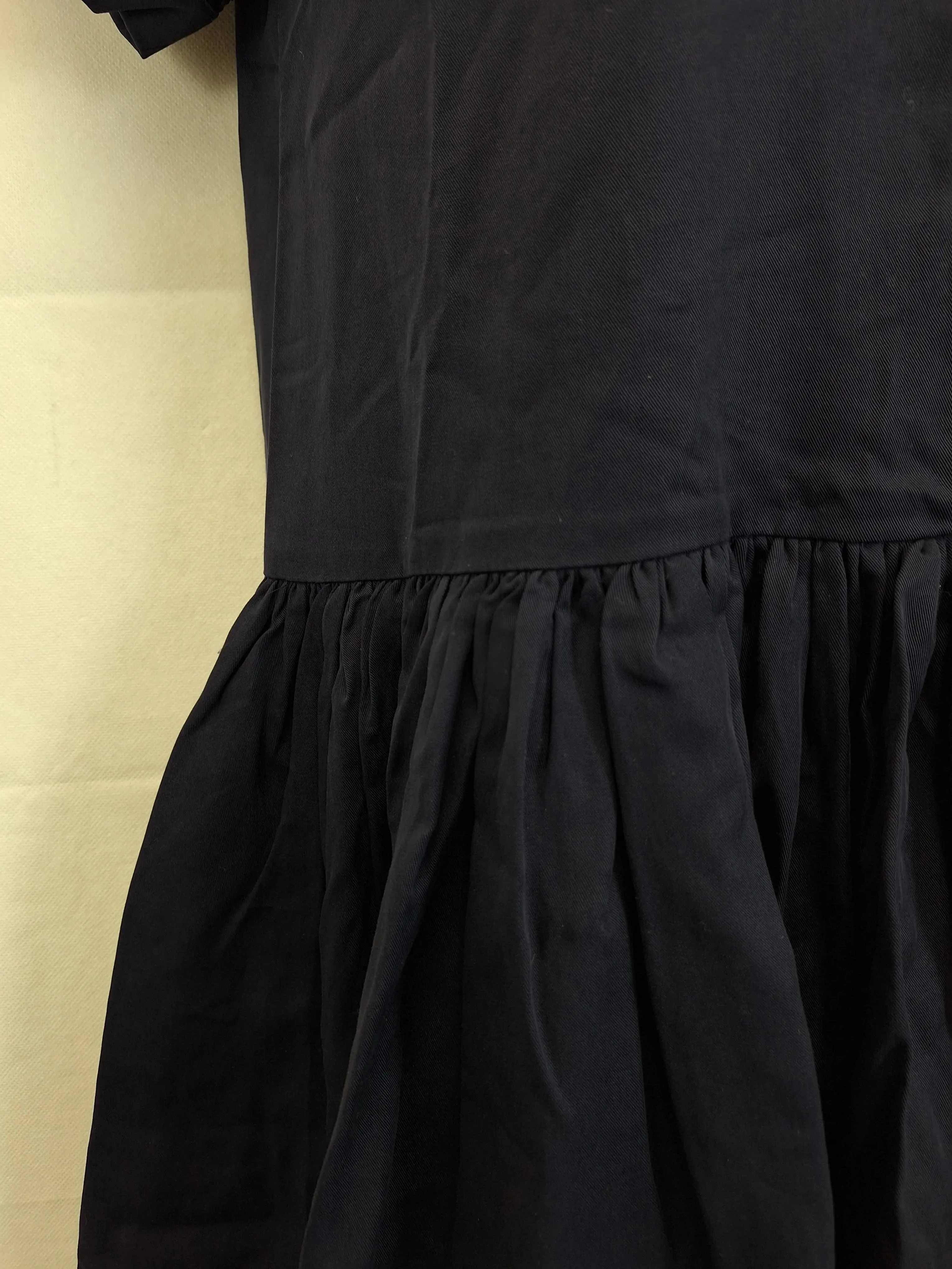 Bohemian Traders Navy Gathered Button Up Mini Dress Size M