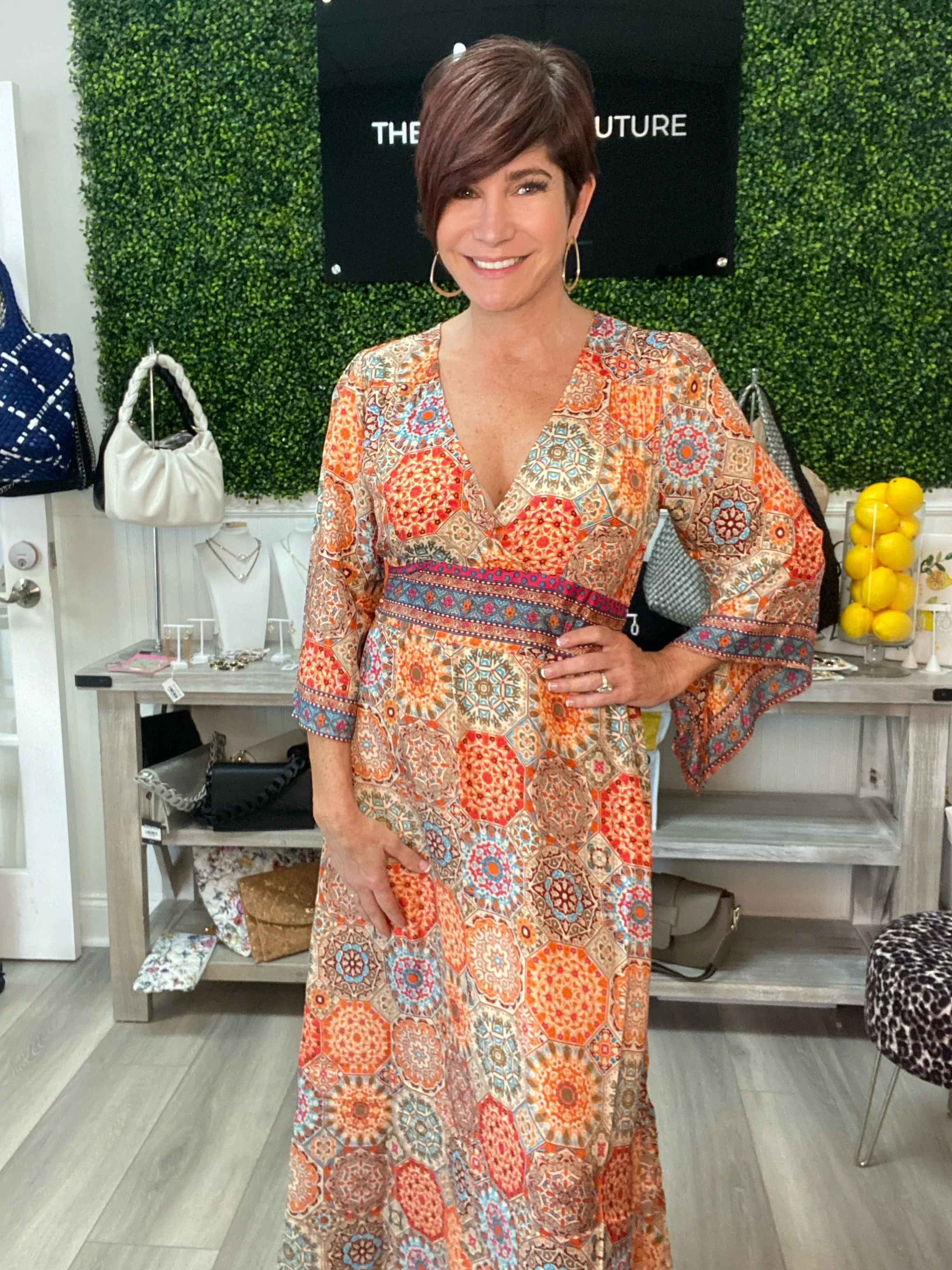 Boho Kimono Maxi Dress
