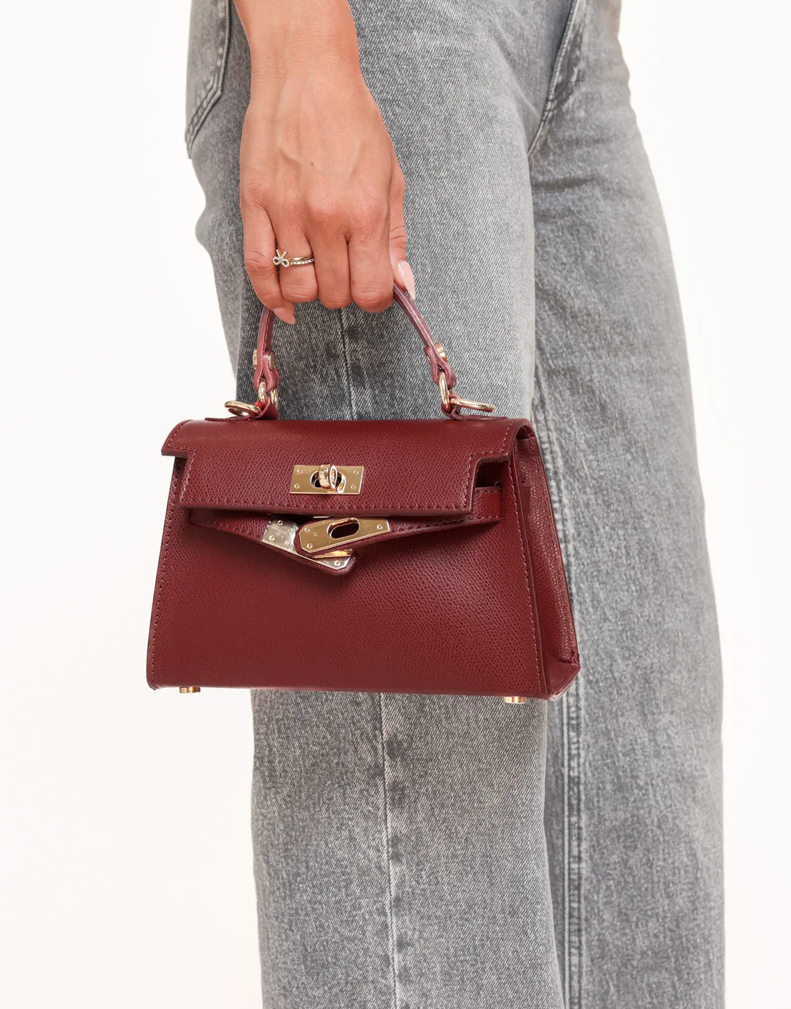 Bordeaux Gouden Details - Tas