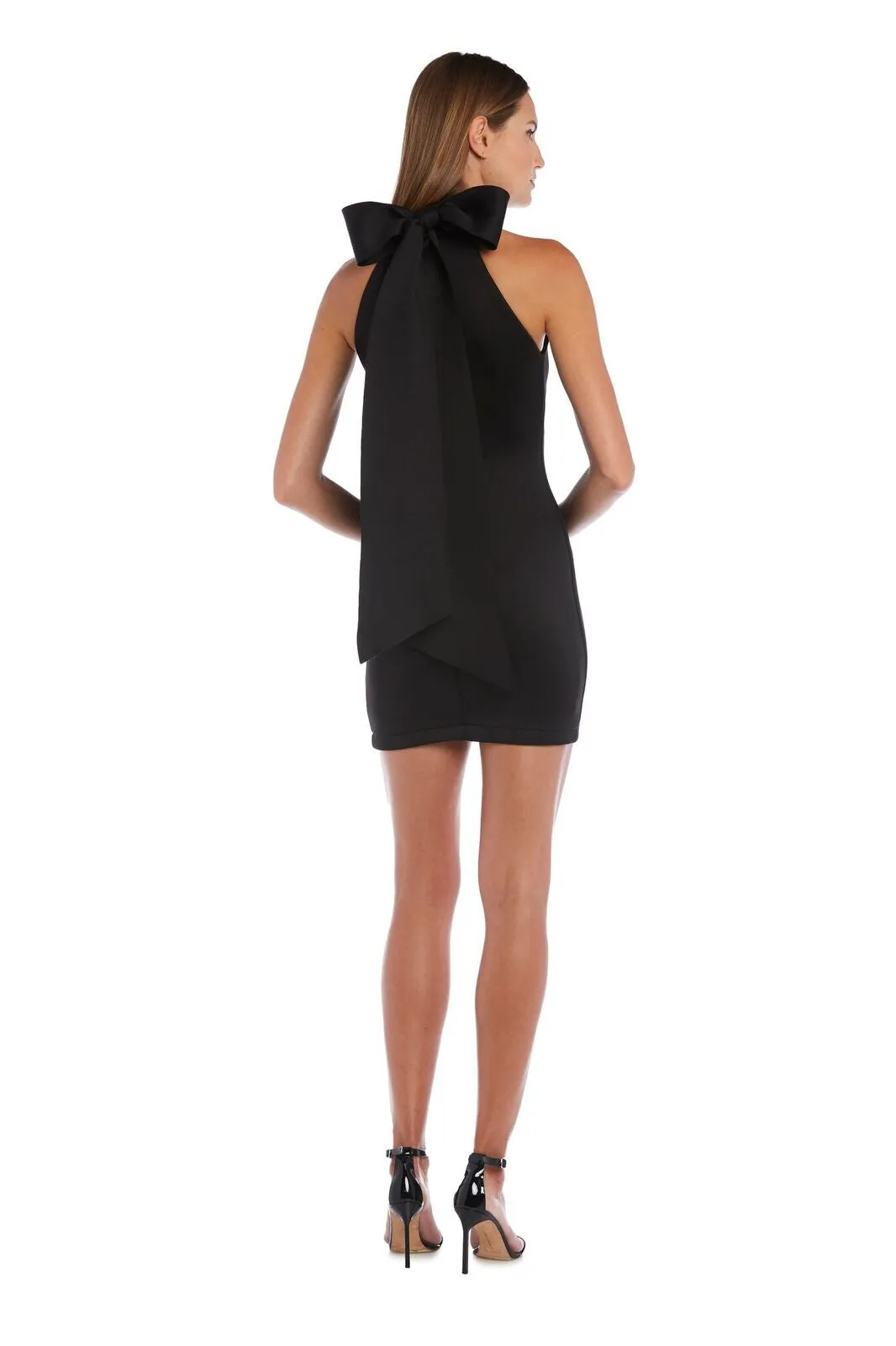 Bow Neck Mini Dress