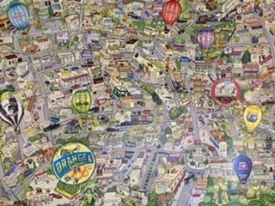 City Of Orange Vintage Print