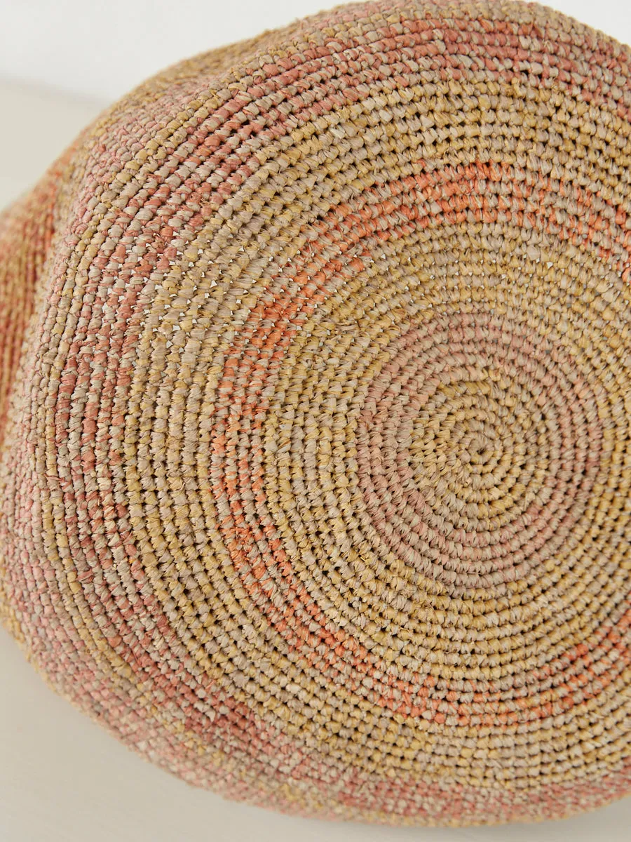 Classic Raffia Basket with Round Base