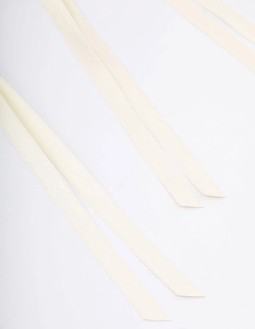 Cream Fabric Wide Skinny Hair Bow Pack