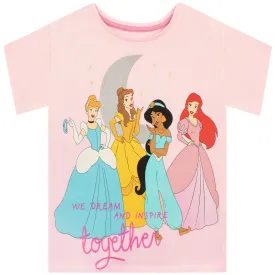 Disney Princess T-Shirt - Cinderella Jasmine Belle and Ariel