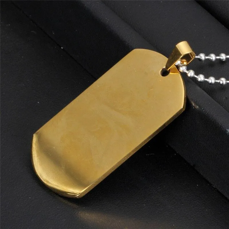 Dog Tag 316L Stainless Steel Pendant Necklace