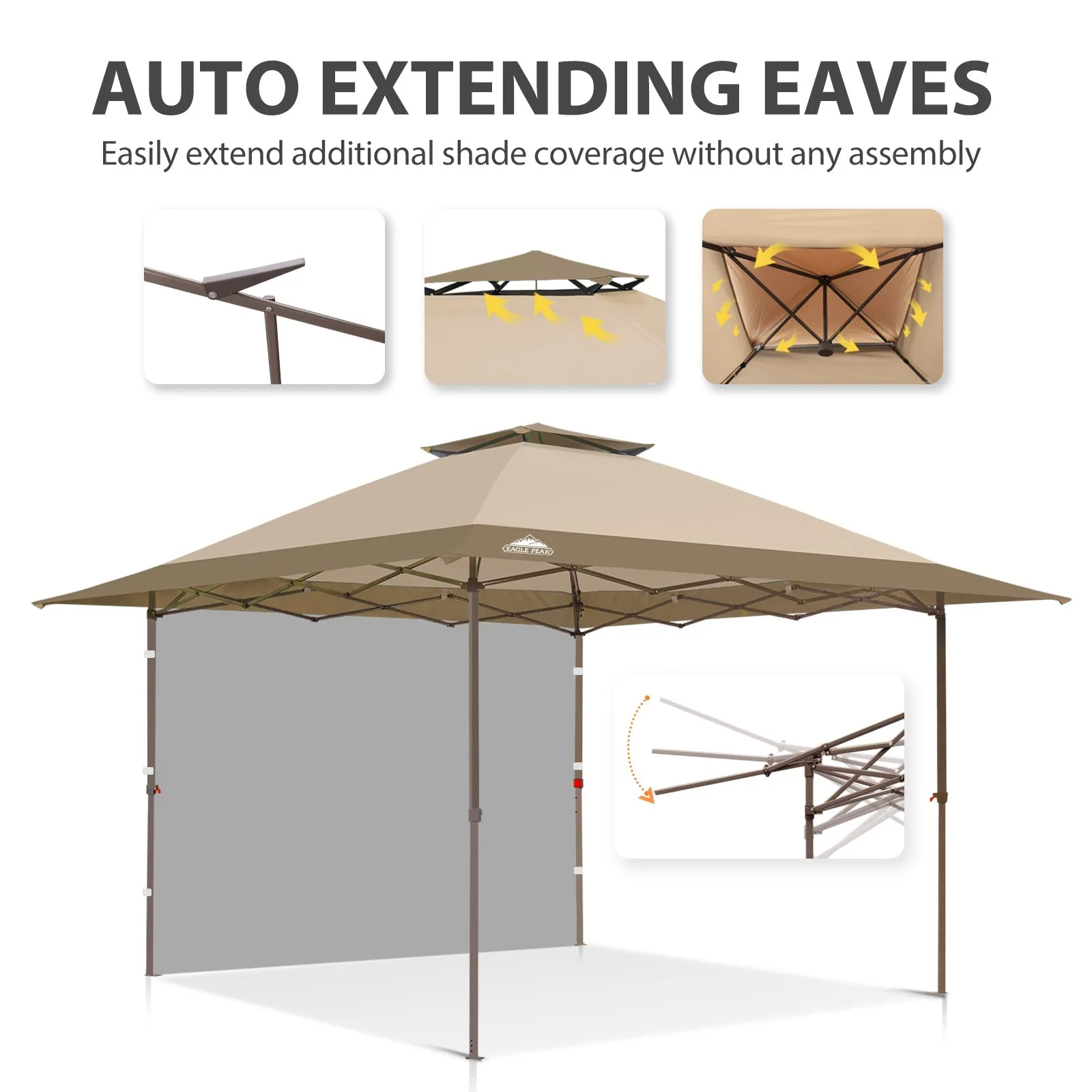 EAGLE PEAK 13x13 Straight Leg Pop Up Canopy Tent With sidewall