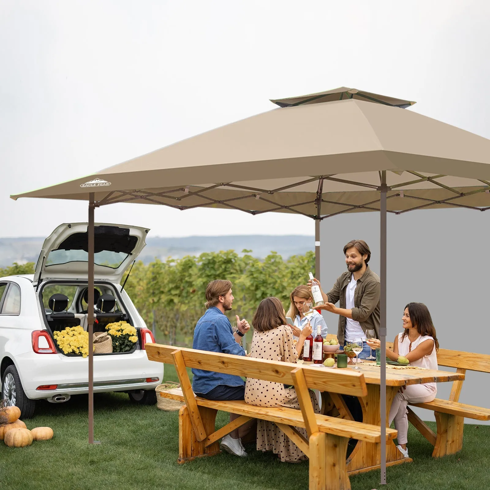 EAGLE PEAK 13x13 Straight Leg Pop Up Canopy Tent With sidewall