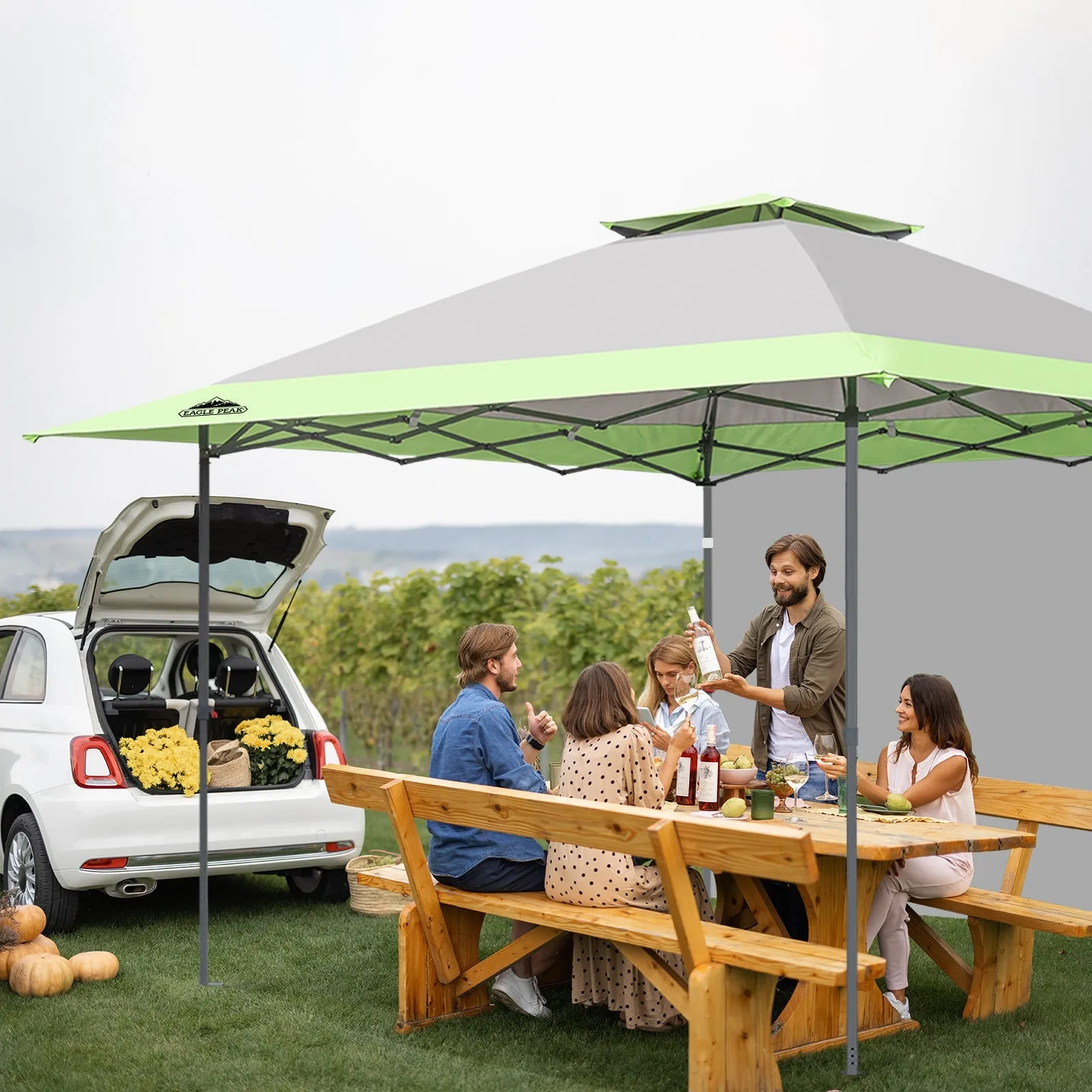 EAGLE PEAK 13x13 Straight Leg Pop Up Canopy Tent With sidewall