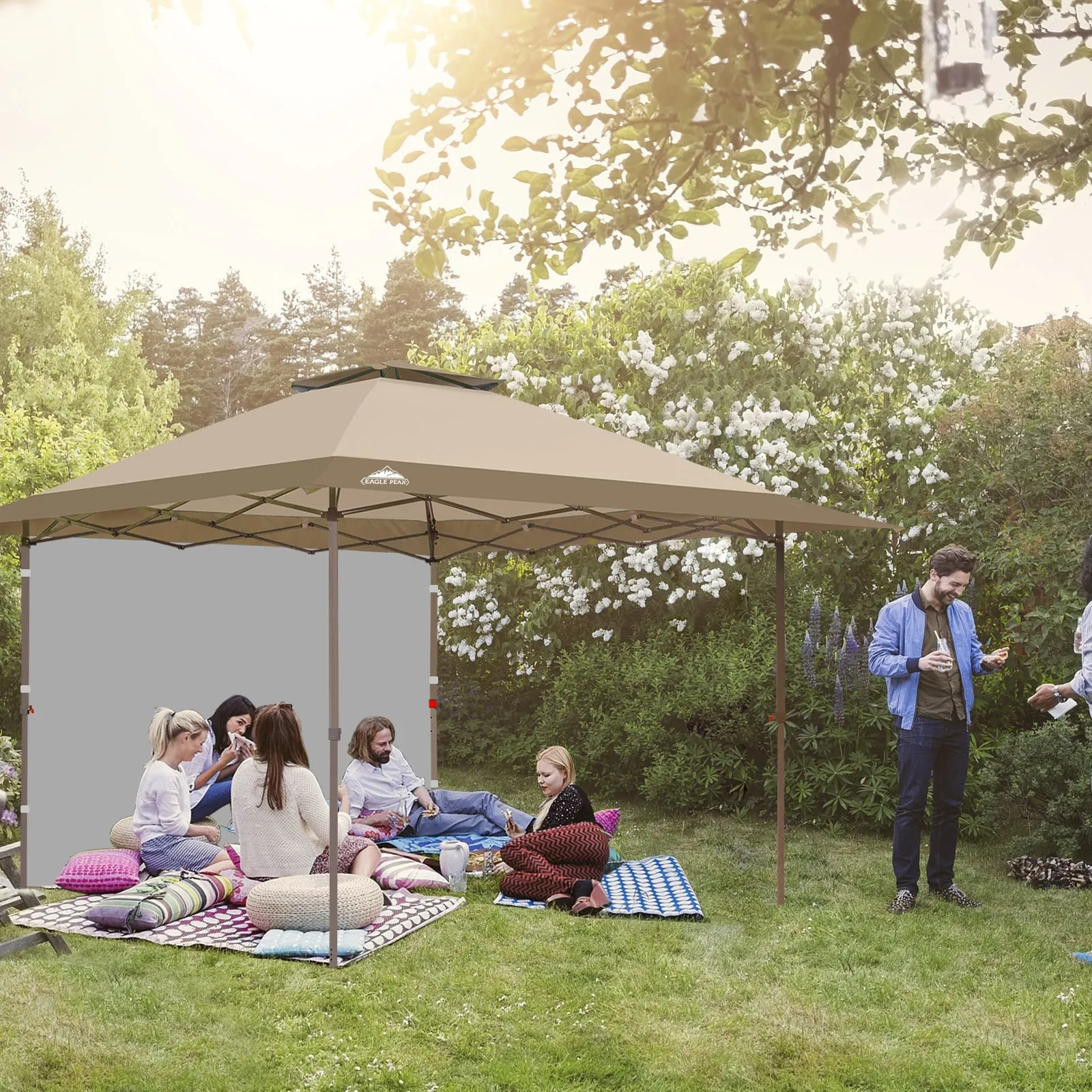 EAGLE PEAK 13x13 Straight Leg Pop Up Canopy Tent With sidewall
