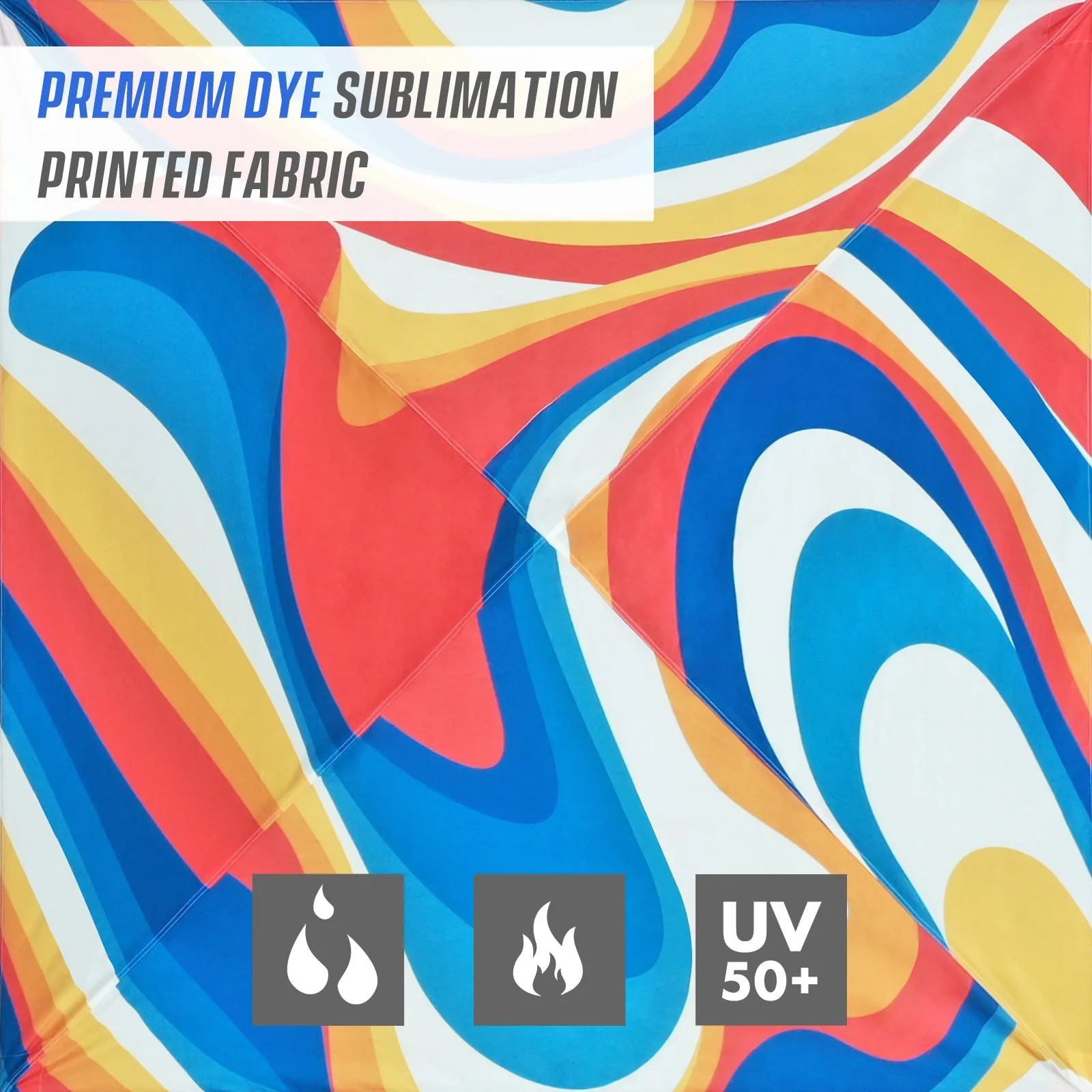 Eagle Peak SHADE GRAPHiX Day Tripper 8x8 Pop Up Canopy Tent with Digital Printed Swirl Top