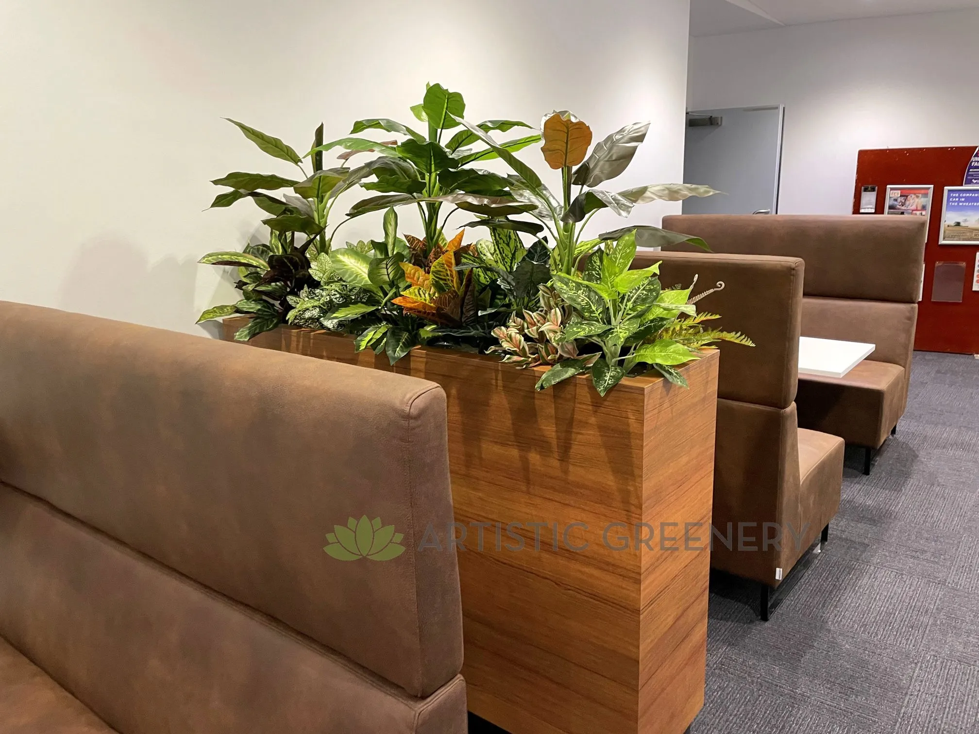 Edith Cowan University (ECU) Joondalup - Building 19 Lobby area- Artificial Plants for Built-in Cabinets / Planters