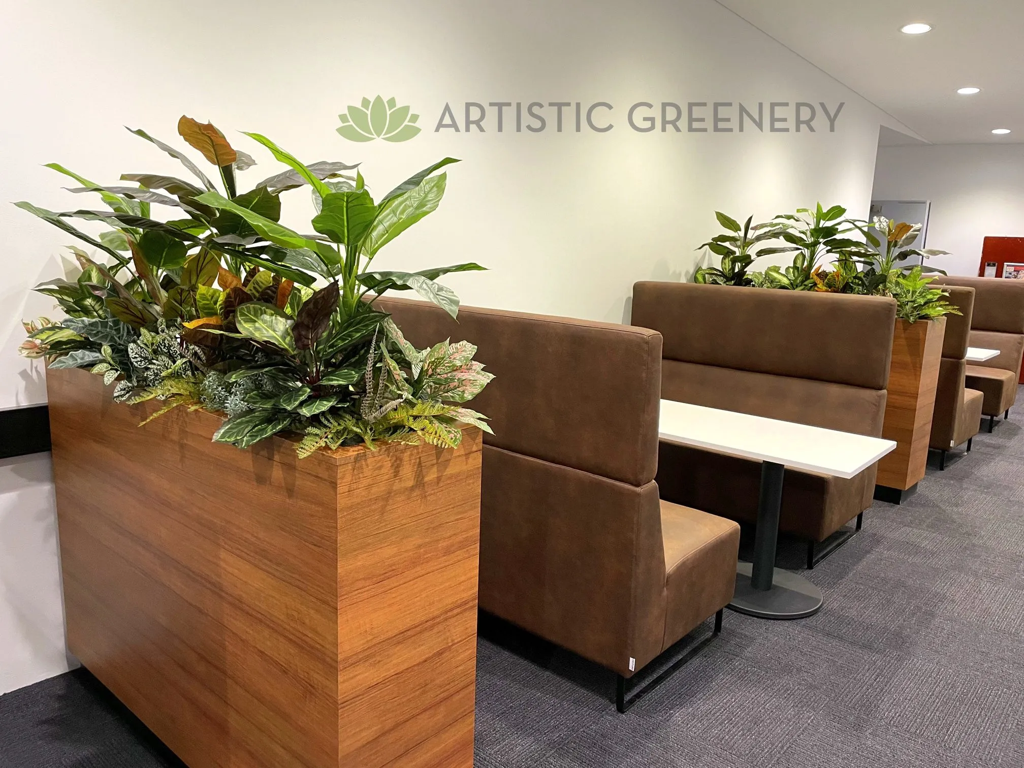 Edith Cowan University (ECU) Joondalup - Building 19 Lobby area- Artificial Plants for Built-in Cabinets / Planters