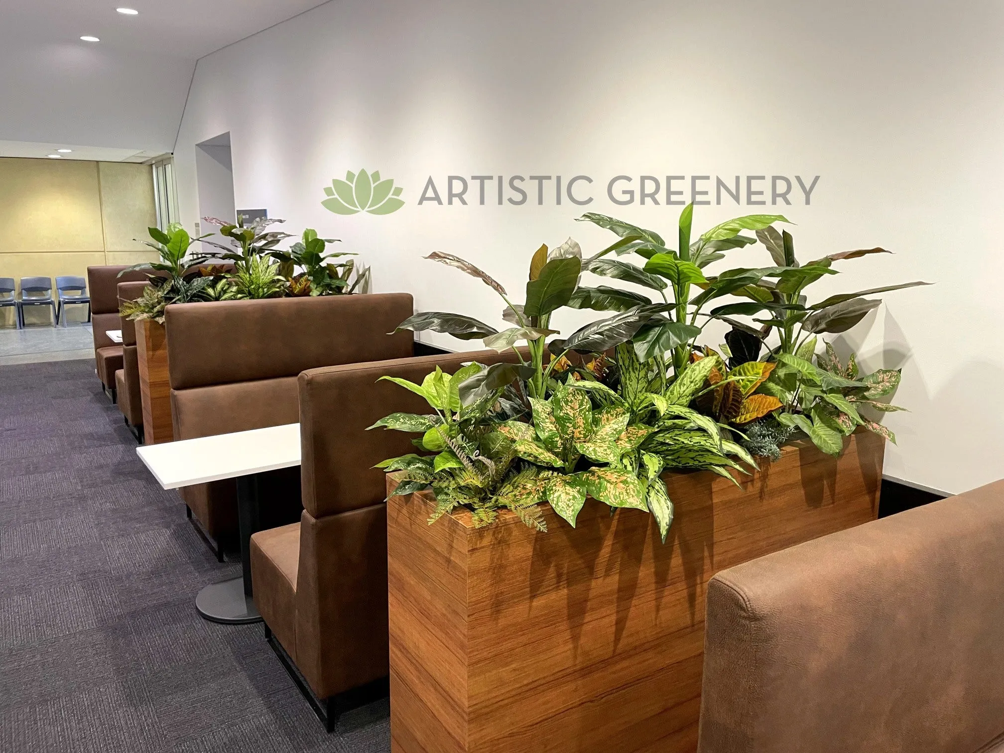Edith Cowan University (ECU) Joondalup - Building 19 Lobby area- Artificial Plants for Built-in Cabinets / Planters