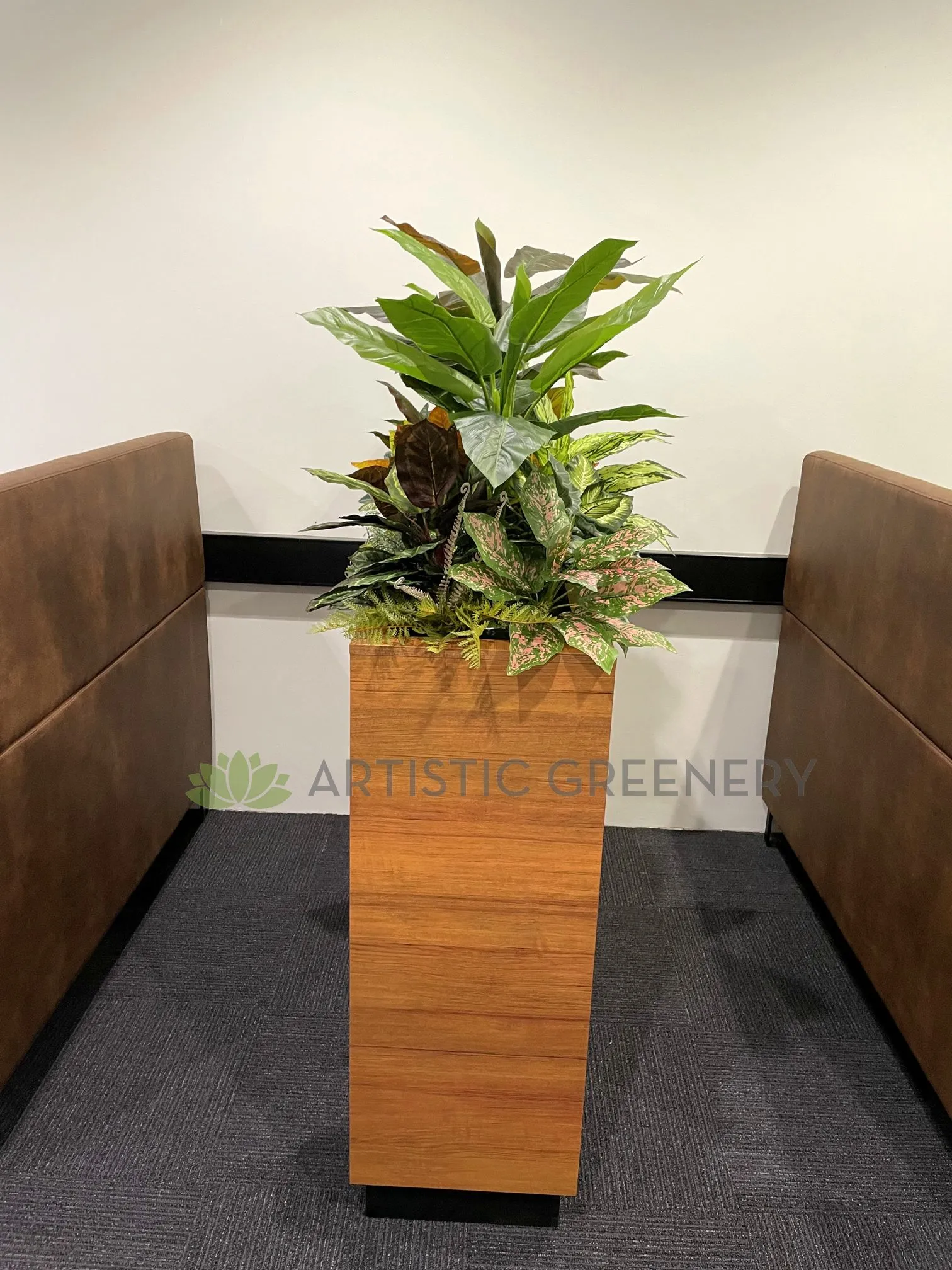 Edith Cowan University (ECU) Joondalup - Building 19 Lobby area- Artificial Plants for Built-in Cabinets / Planters