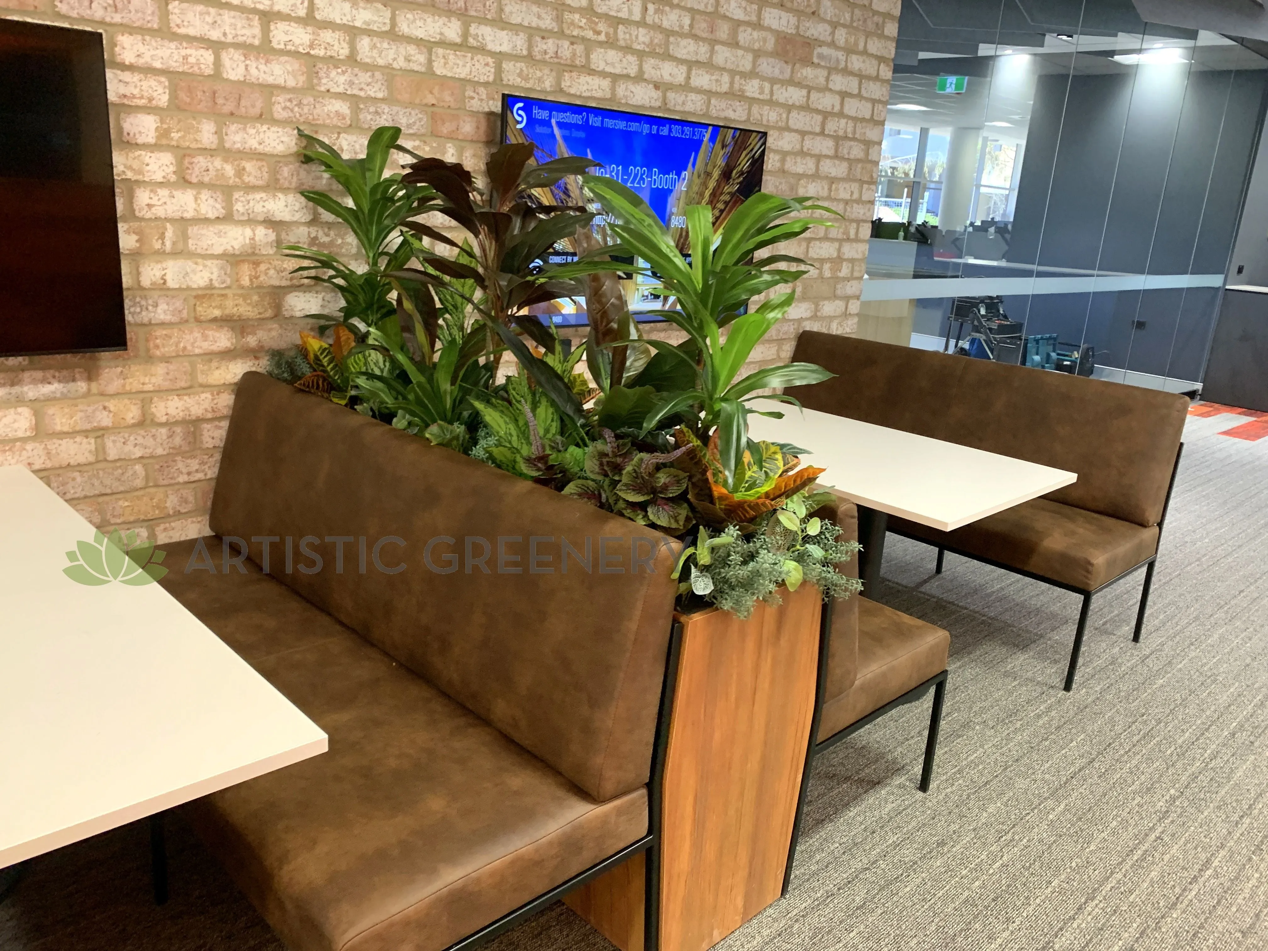 Edith Cowan University (ECU) Joondalup Campus Library - Artificial Plants for Built-in Cabinets / Planters