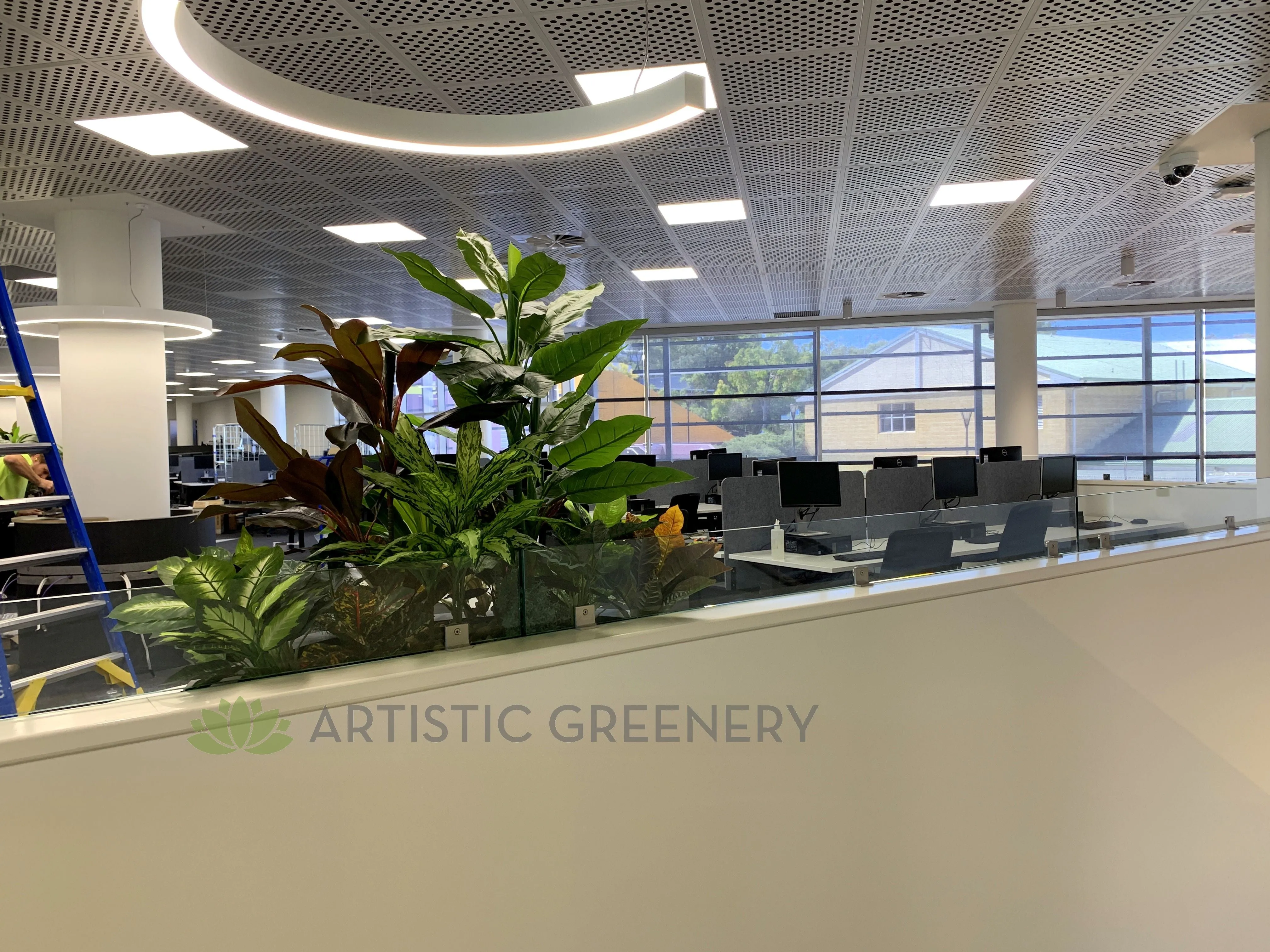 Edith Cowan University (ECU) Joondalup Campus Library - Artificial Plants for Built-in Cabinets / Planters