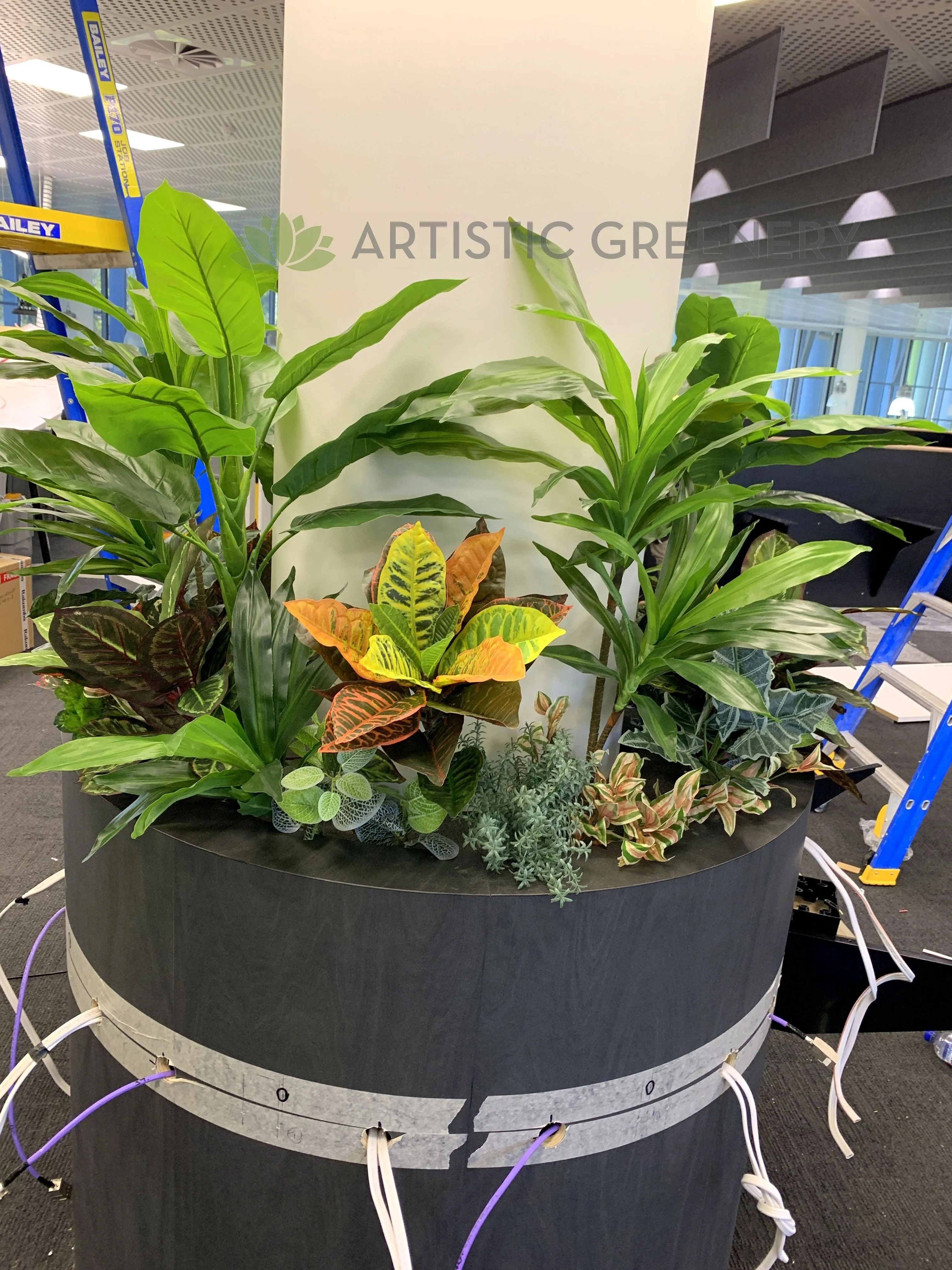 Edith Cowan University (ECU) Joondalup Campus Library - Artificial Plants for Built-in Cabinets / Planters