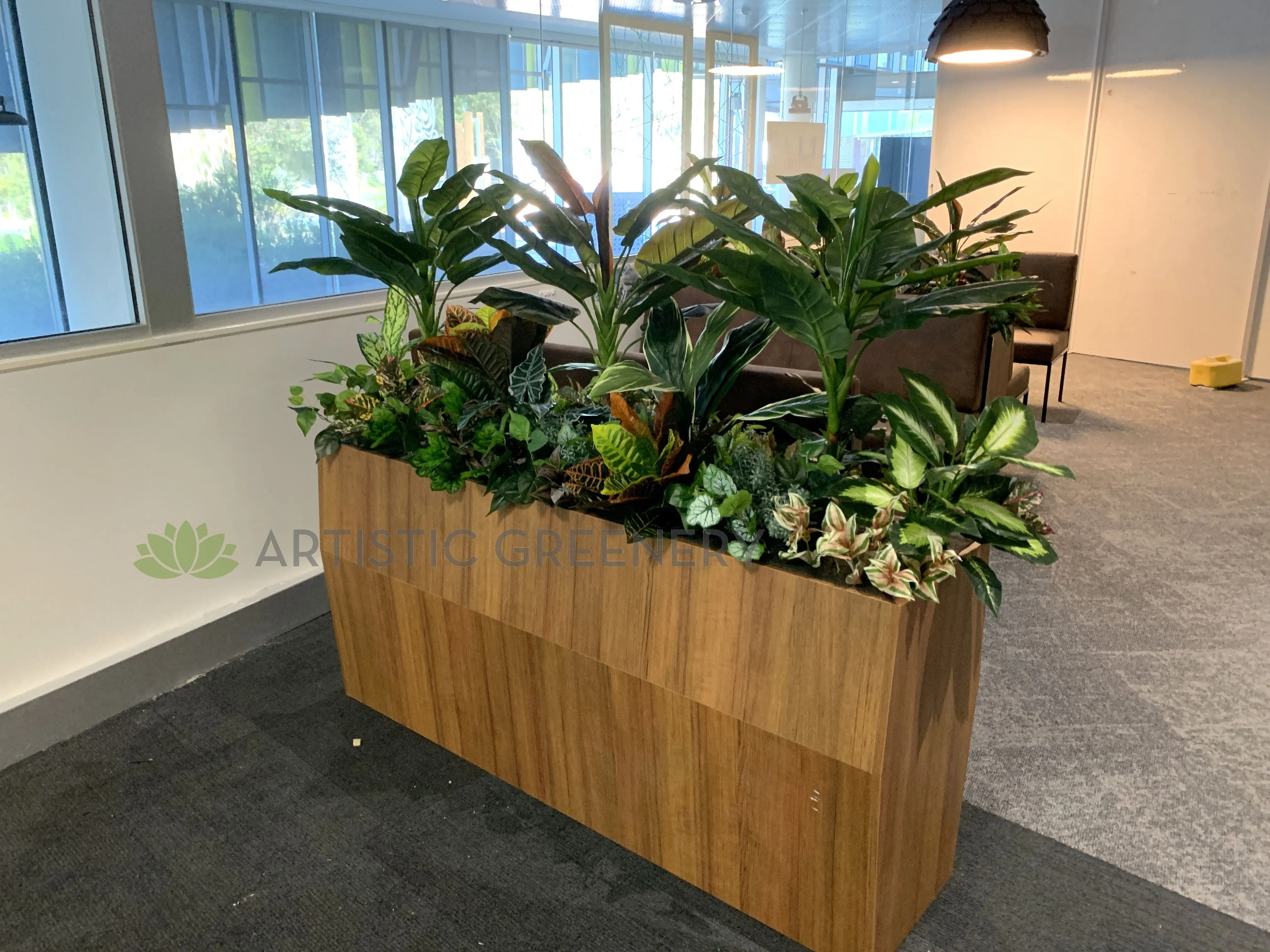 Edith Cowan University (ECU) Joondalup Campus Library - Artificial Plants for Built-in Cabinets / Planters