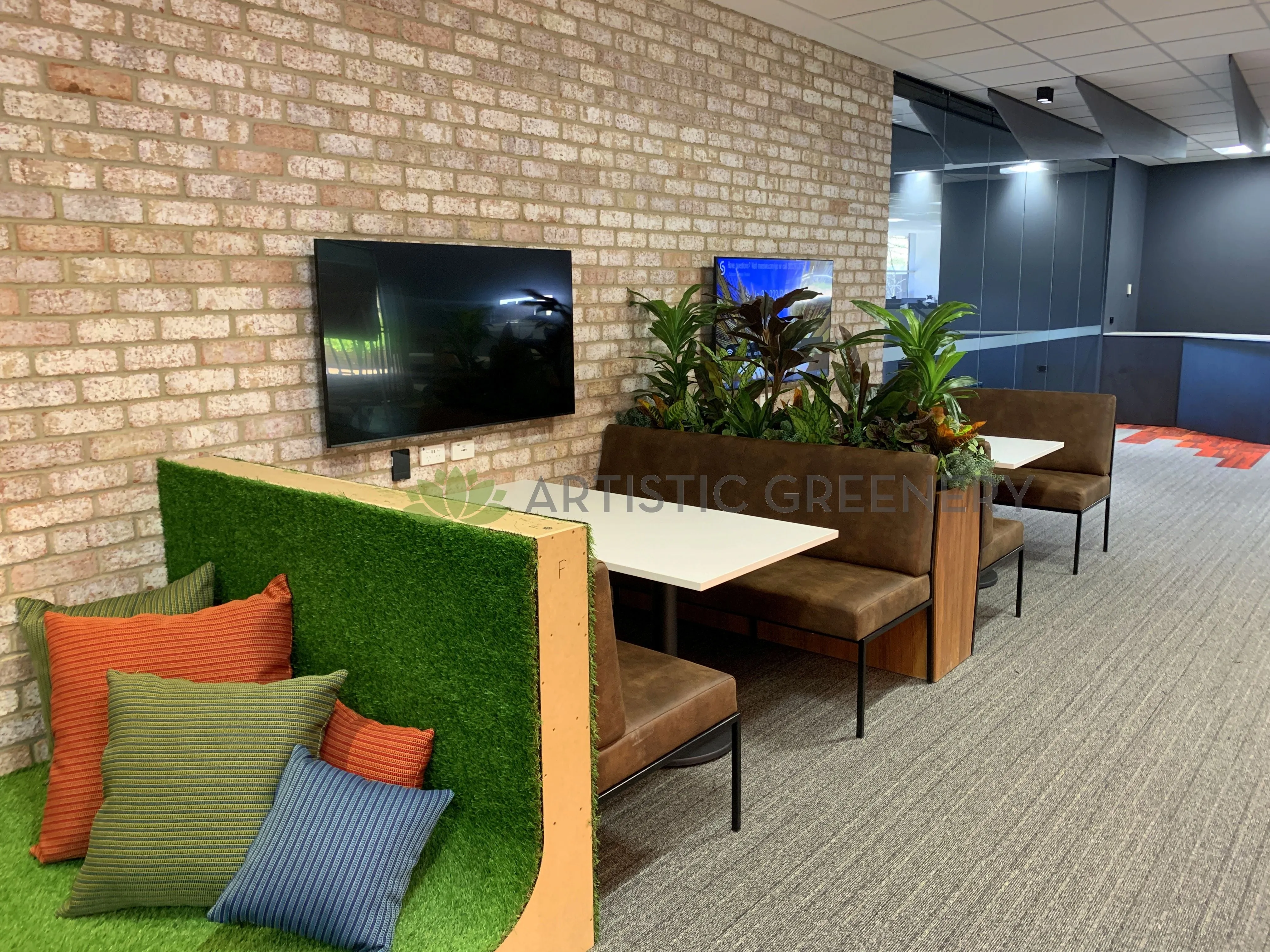 Edith Cowan University (ECU) Joondalup Campus Library - Artificial Plants for Built-in Cabinets / Planters