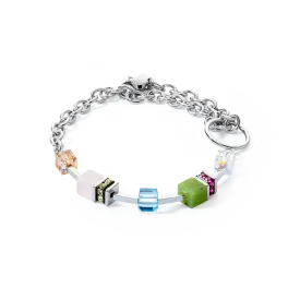 GeoCUBE® Iconic Boho bracelet silver-multicolour