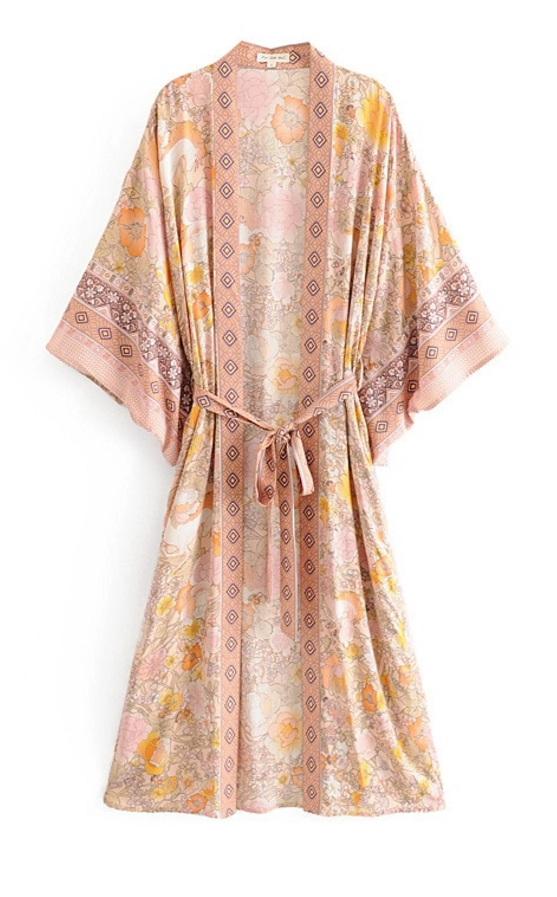 Handmade Bohemian Kimono, Bohemian Long Kimono, Beach Cover Up Kimono, Vintage Bohemian Kimono, Beach Dress Kimono, Boho Maxi Kimono