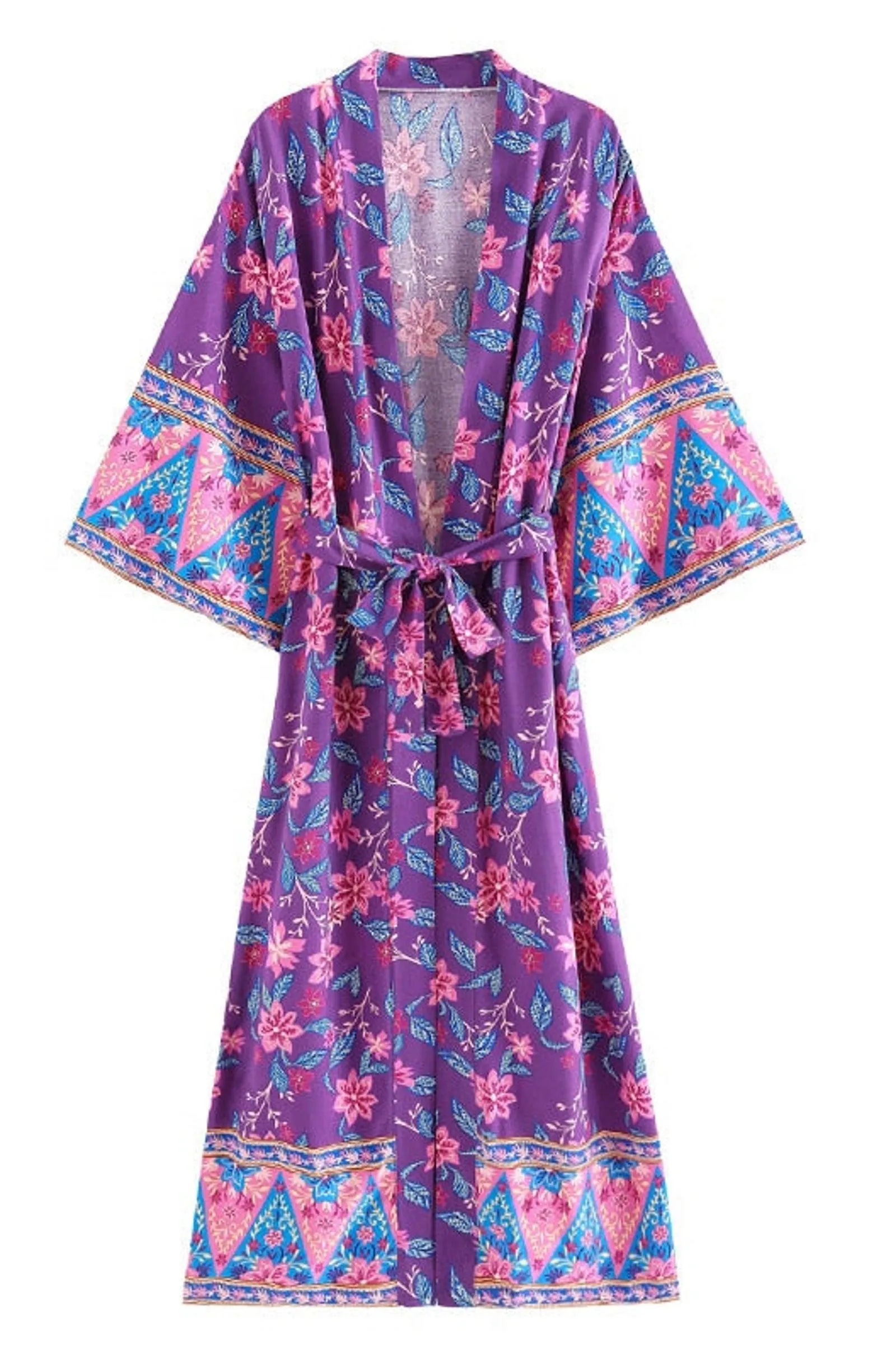 Handmade Bohemian Kimono, Bohemian Long Kimono, Beach Cover Up Kimono, Vintage Bohemian Kimono, Beach Dress Kimono, Boho Maxi Kimono