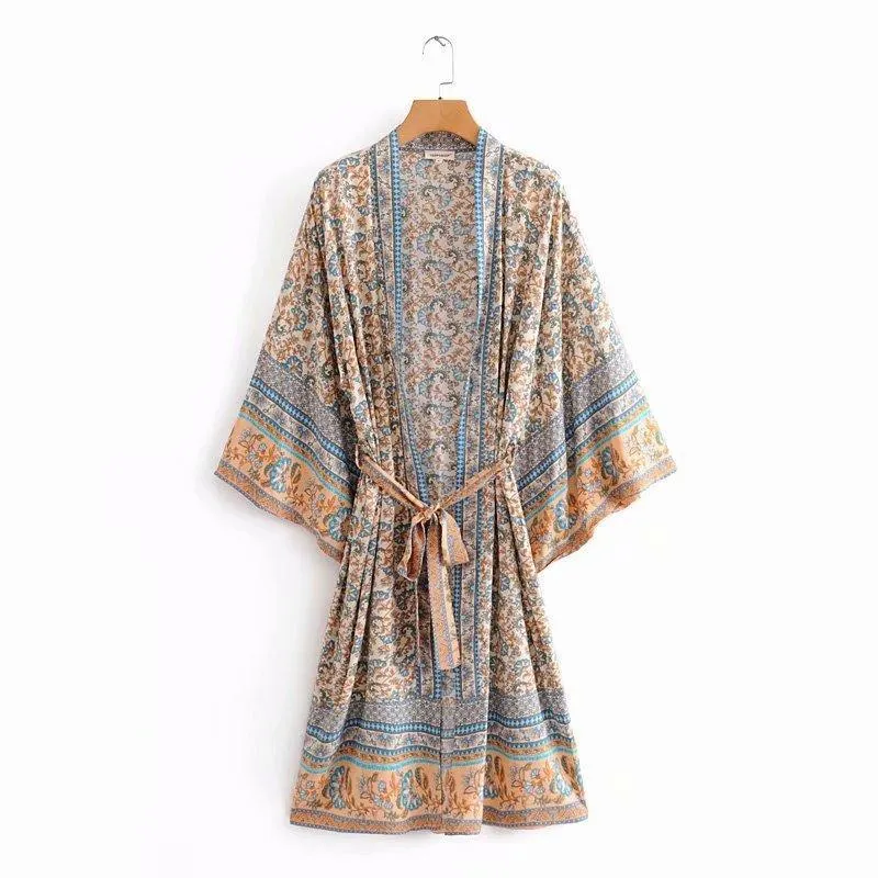 Handmade Bohemian Kimono, Bohemian Long Kimono, Beach Cover Up Kimono, Vintage Bohemian Kimono, Beach Dress Kimono, Boho Maxi Kimono