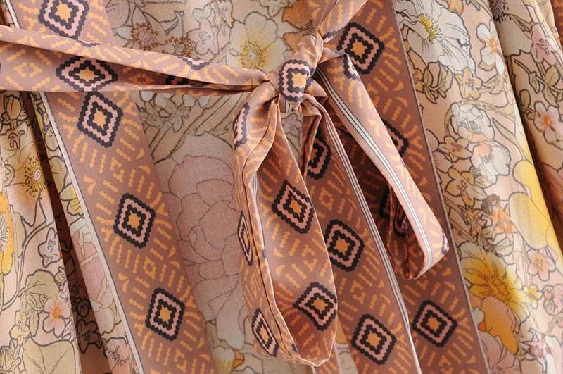Handmade Bohemian Kimono, Bohemian Long Kimono, Beach Cover Up Kimono, Vintage Bohemian Kimono, Beach Dress Kimono, Boho Maxi Kimono