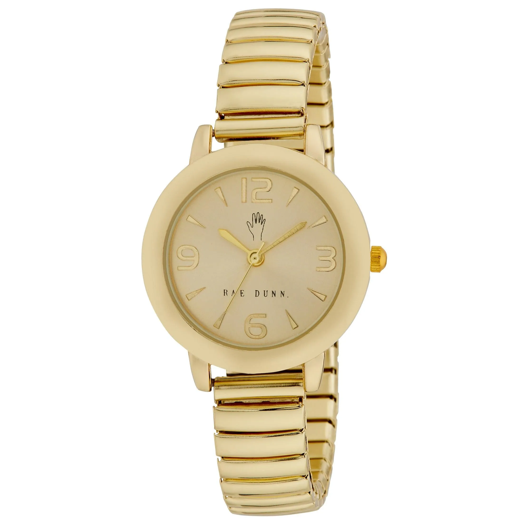 HEATHER Round Face Expandable Bracelet Watch in 4 colors: Silver, Gold, Rose Gold, Black, 30mm