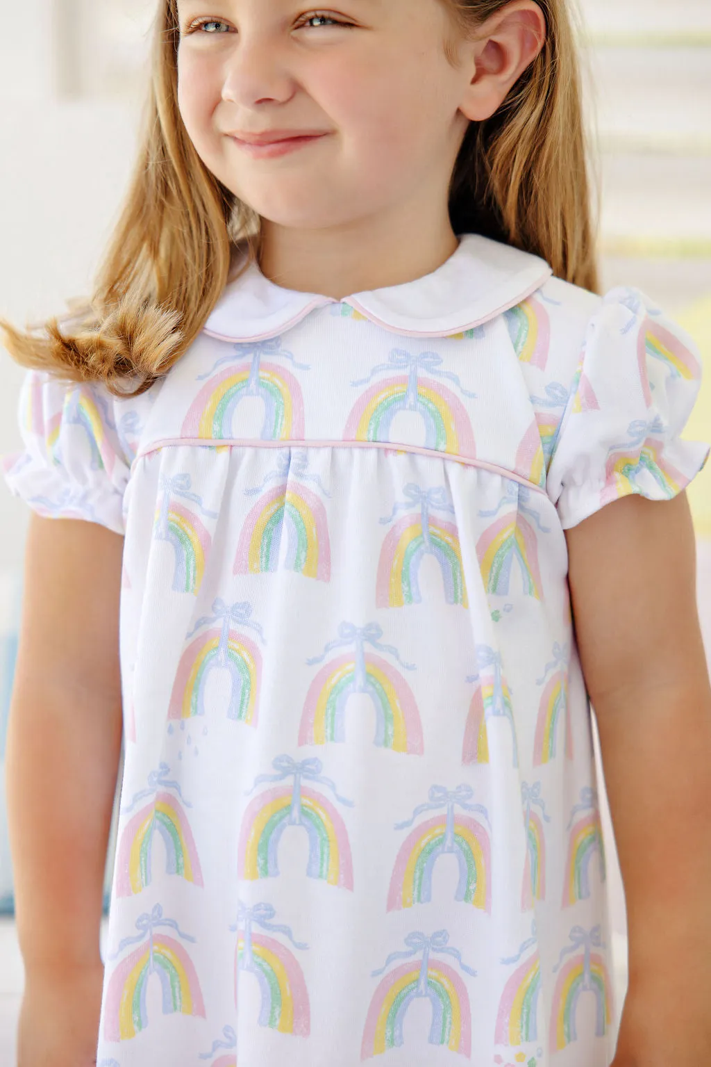 Holly Day Dress - Raine Bows with Palm Beach Pink