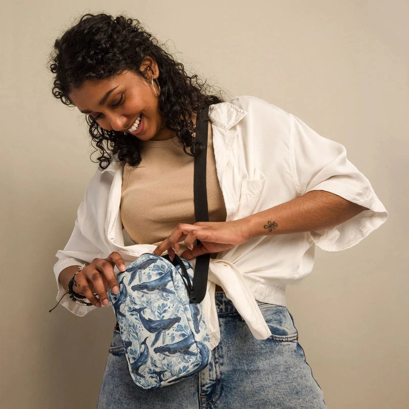 Humpback Whake Song Crossbody Bag
