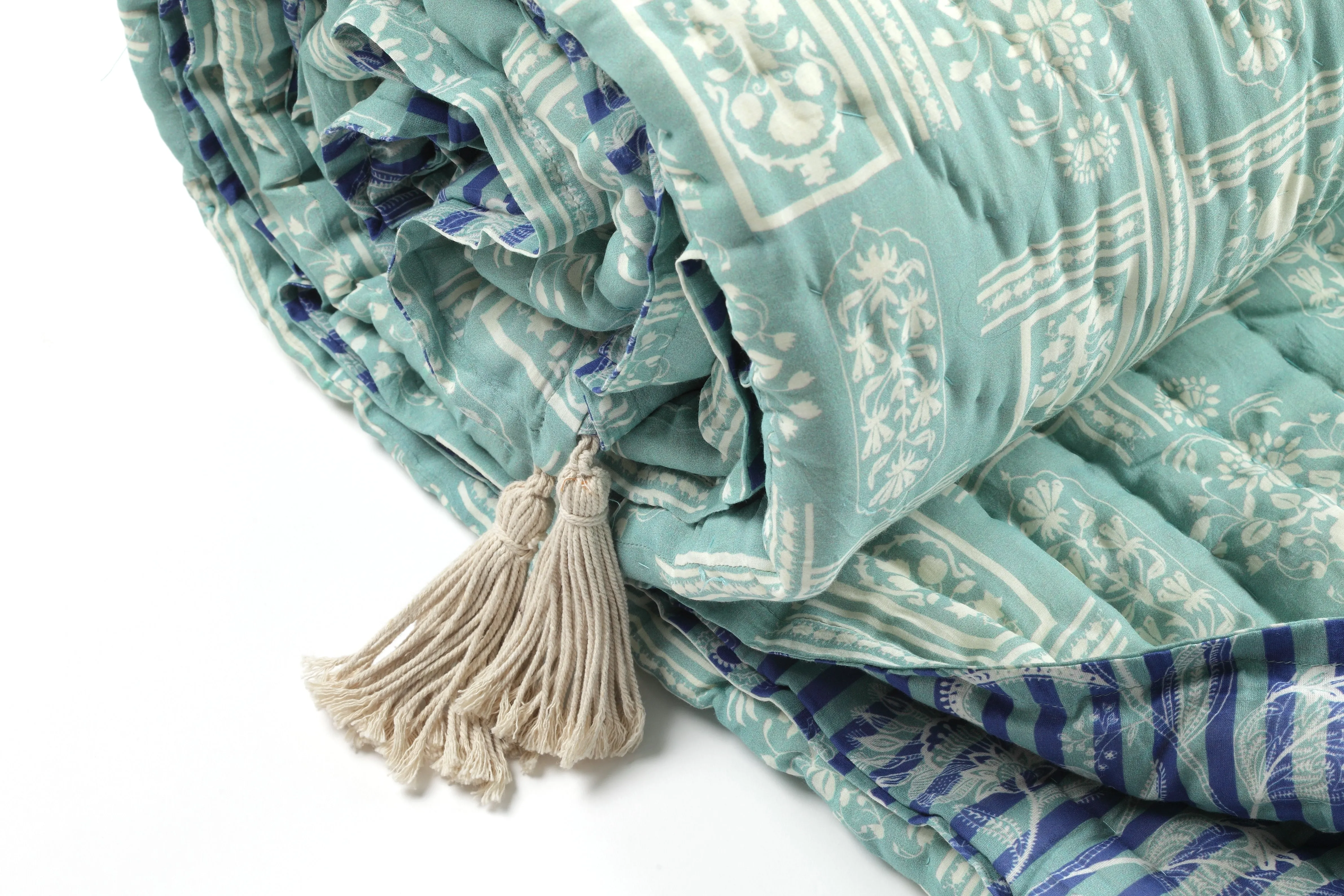 JHAROKA JADE Silk Cotton Reversible Quilt