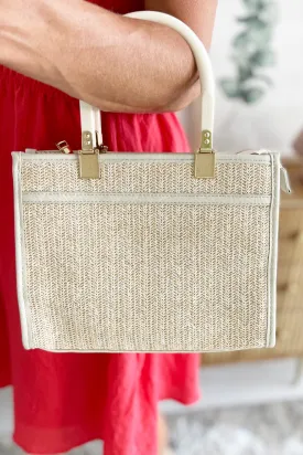 Kaya Rattan Satchel w/ Dual Handles