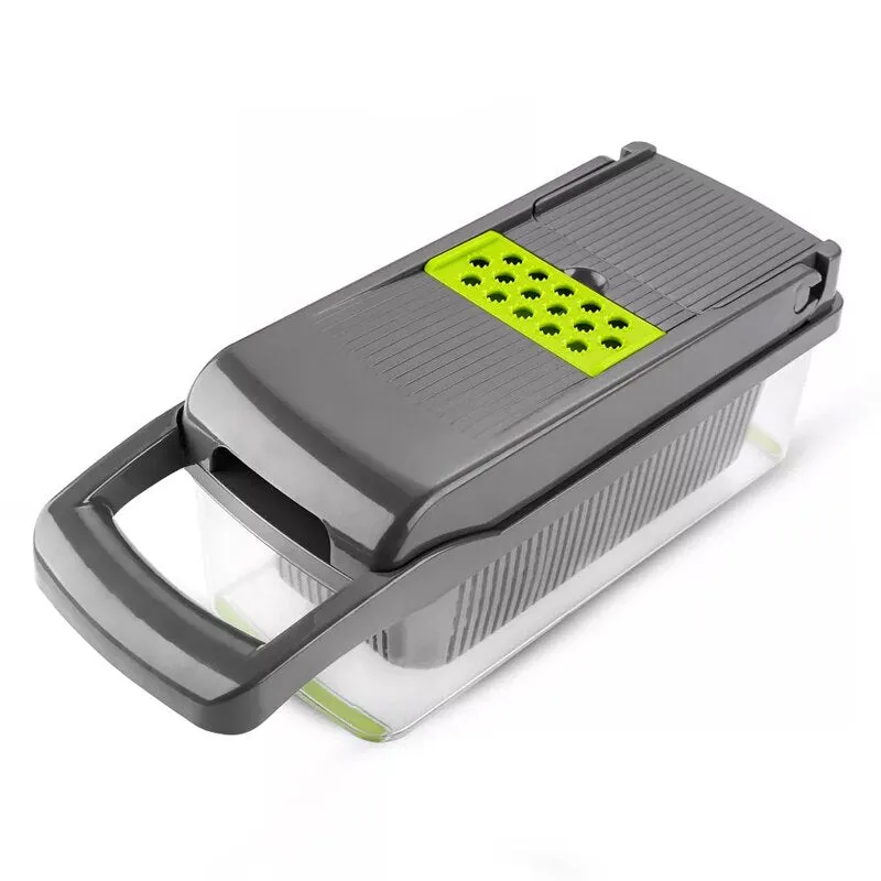 Kitchen Multifunction Cutter Chop Slice Dice Grate Draining Basket