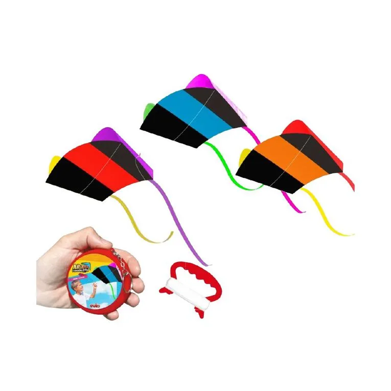 Kites Ready 2 Fly Ripstop Polyester Pocket Kite 40X33cm Assorted Styles