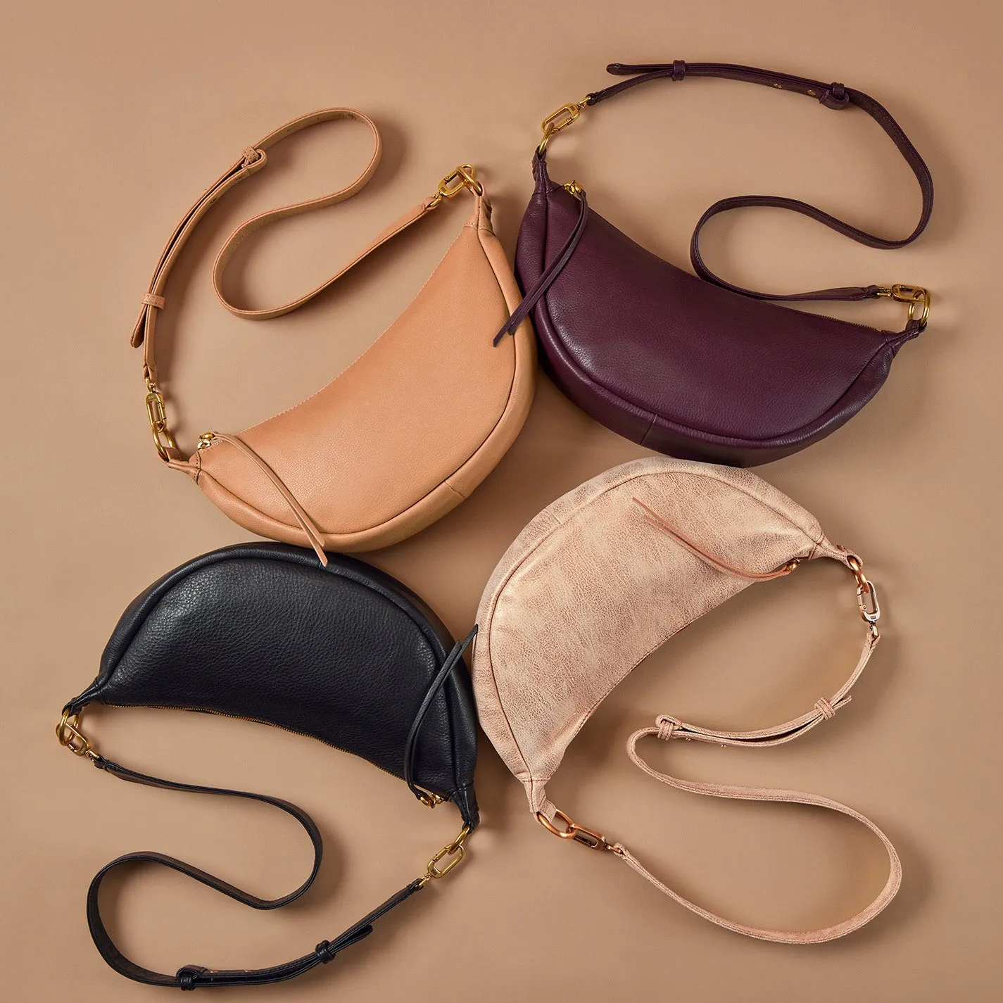 Knox Sling in Metallic Leather - Gold Leaf