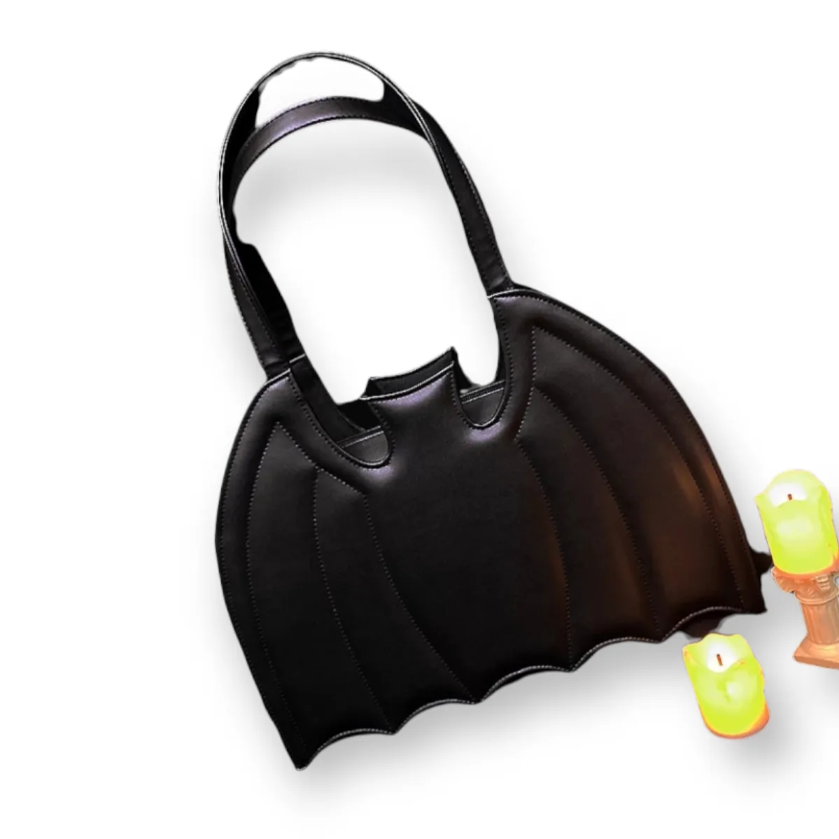 Large Black Bat Purse - Handbag