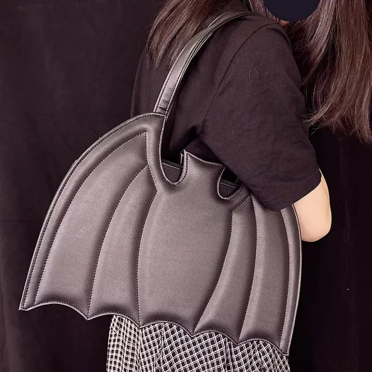 Large Black Bat Purse - Handbag