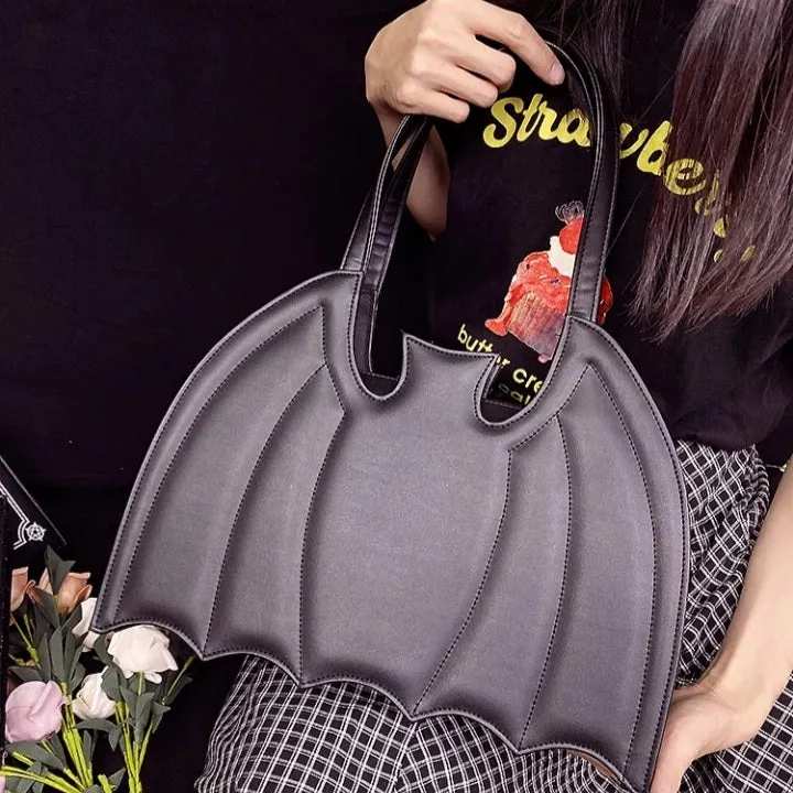 Large Black Bat Purse - Handbag