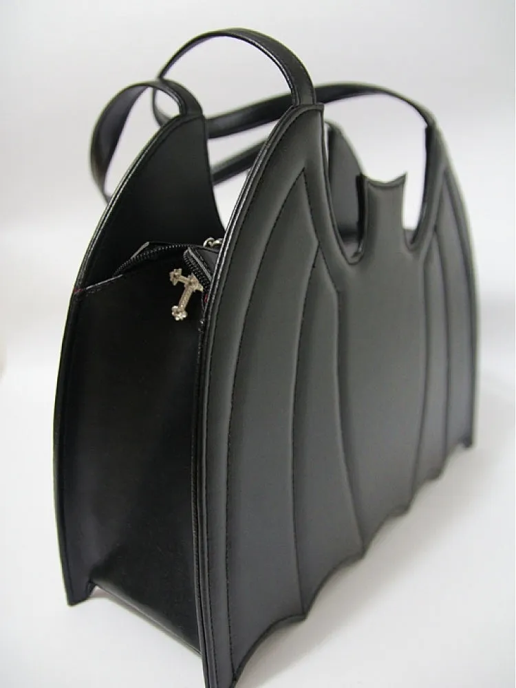 Large Black Bat Purse - Handbag