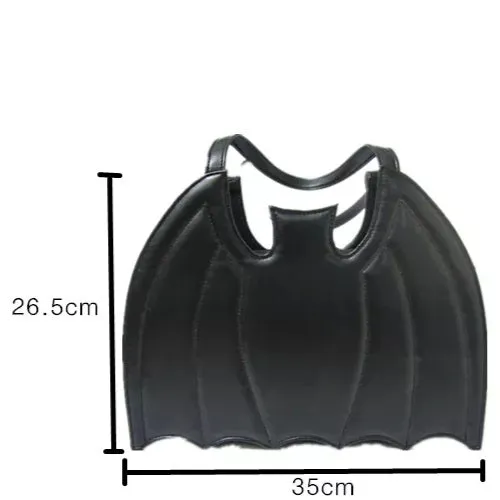 Large Black Bat Purse - Handbag
