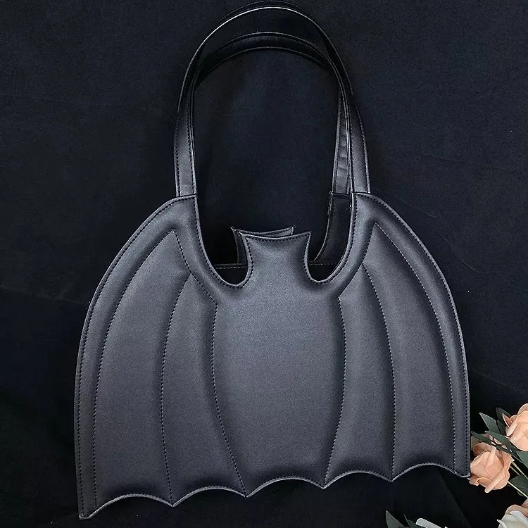 Large Black Bat Purse - Handbag