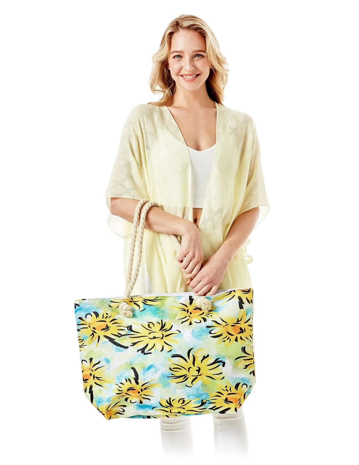 LOA359 Daisy Beach Tote
