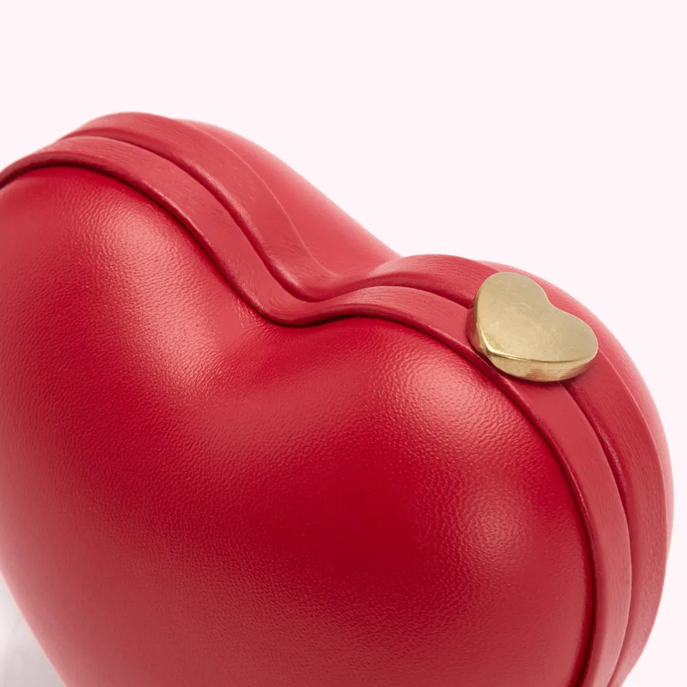 LULU RED HEART CLUTCH