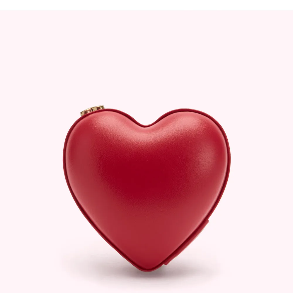 LULU RED HEART CLUTCH