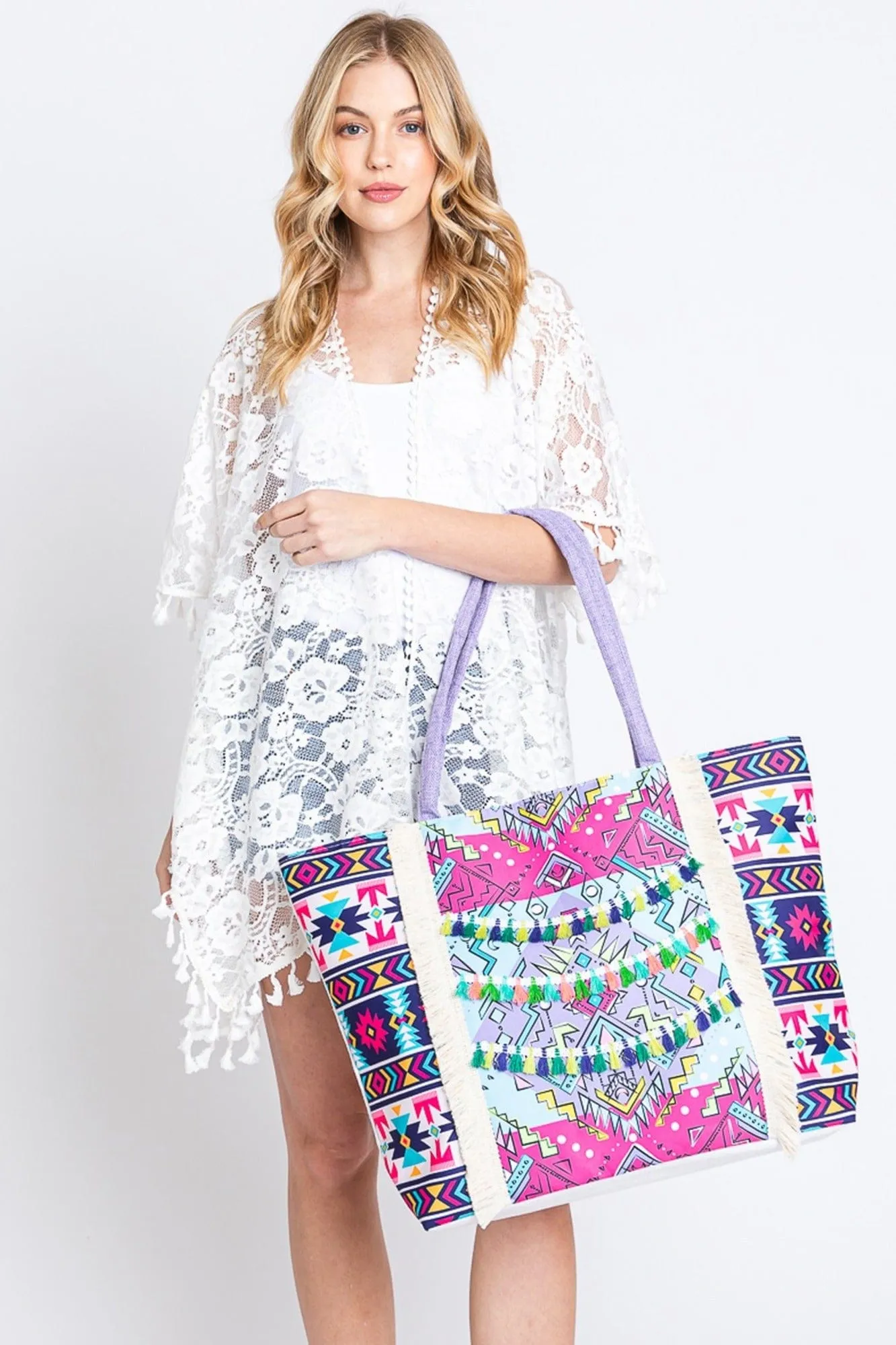 MB0246 Lilianna Boho Fringe Tote Bag