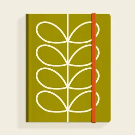 Medium Notebook - Linear Stem Olive