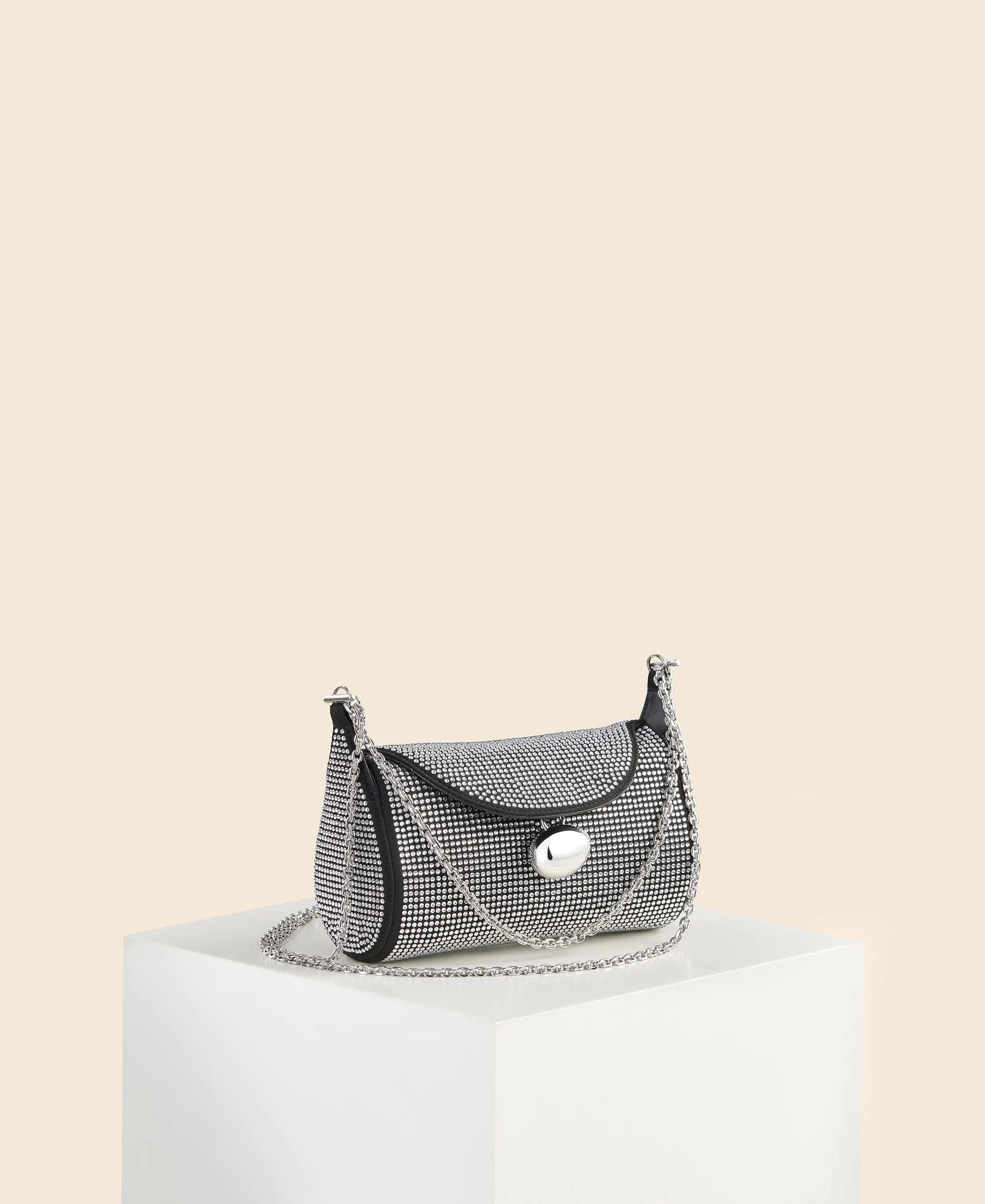 Mini Drop Duffel - Black Rhinestone
