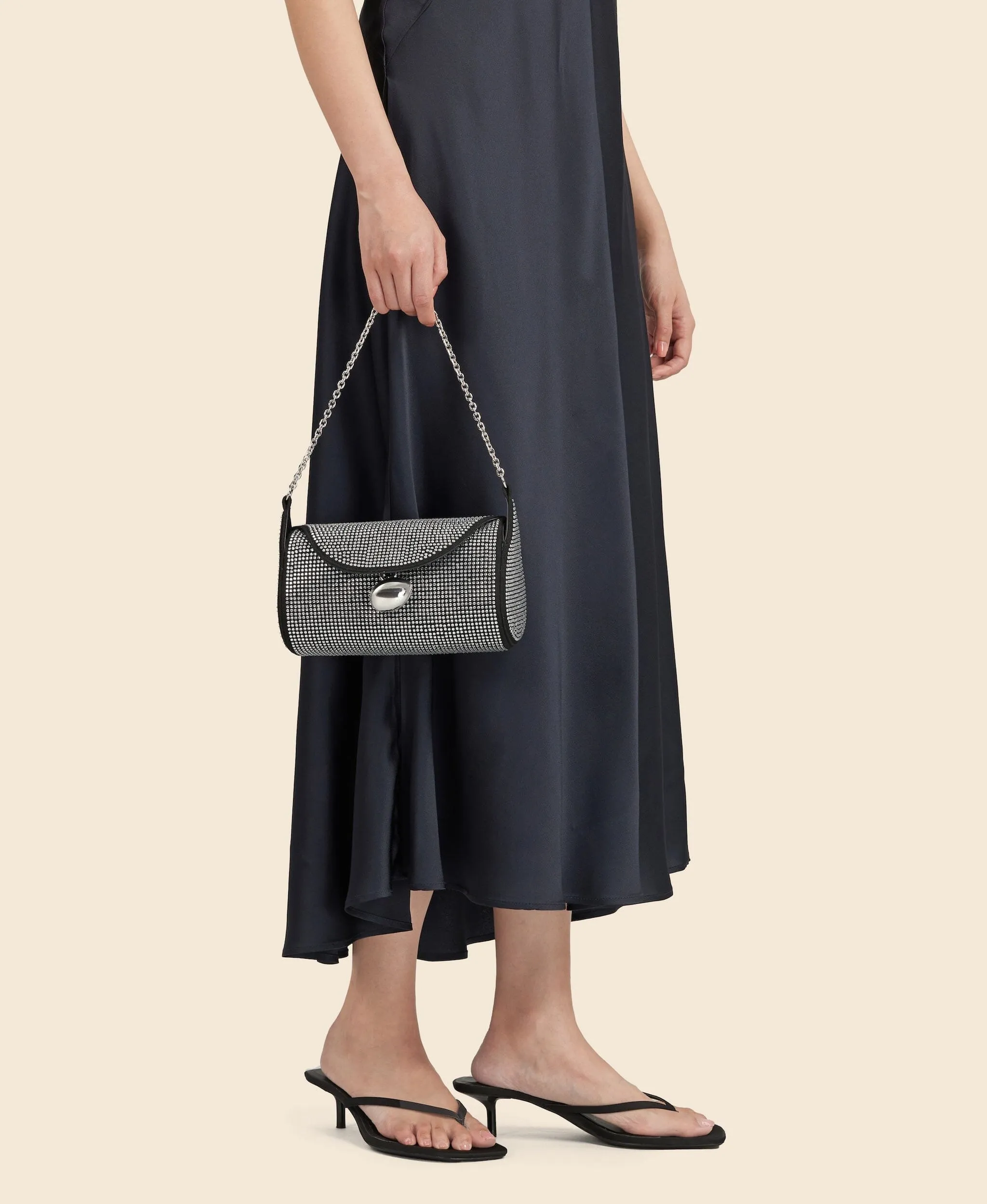 Mini Drop Duffel - Black Rhinestone