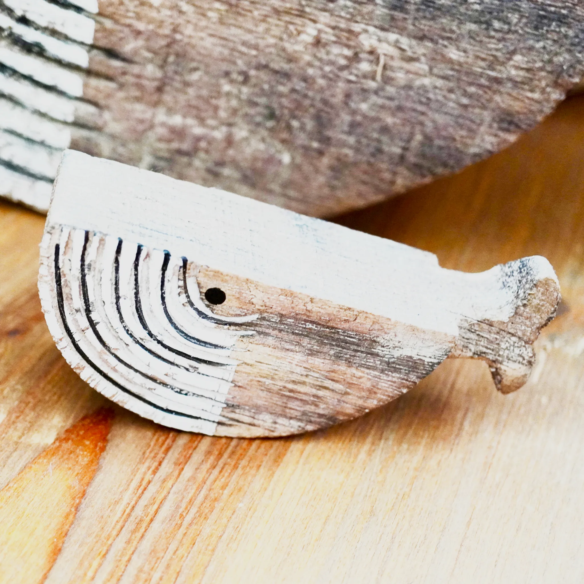 Mother and Baby Driftwood Whale Set